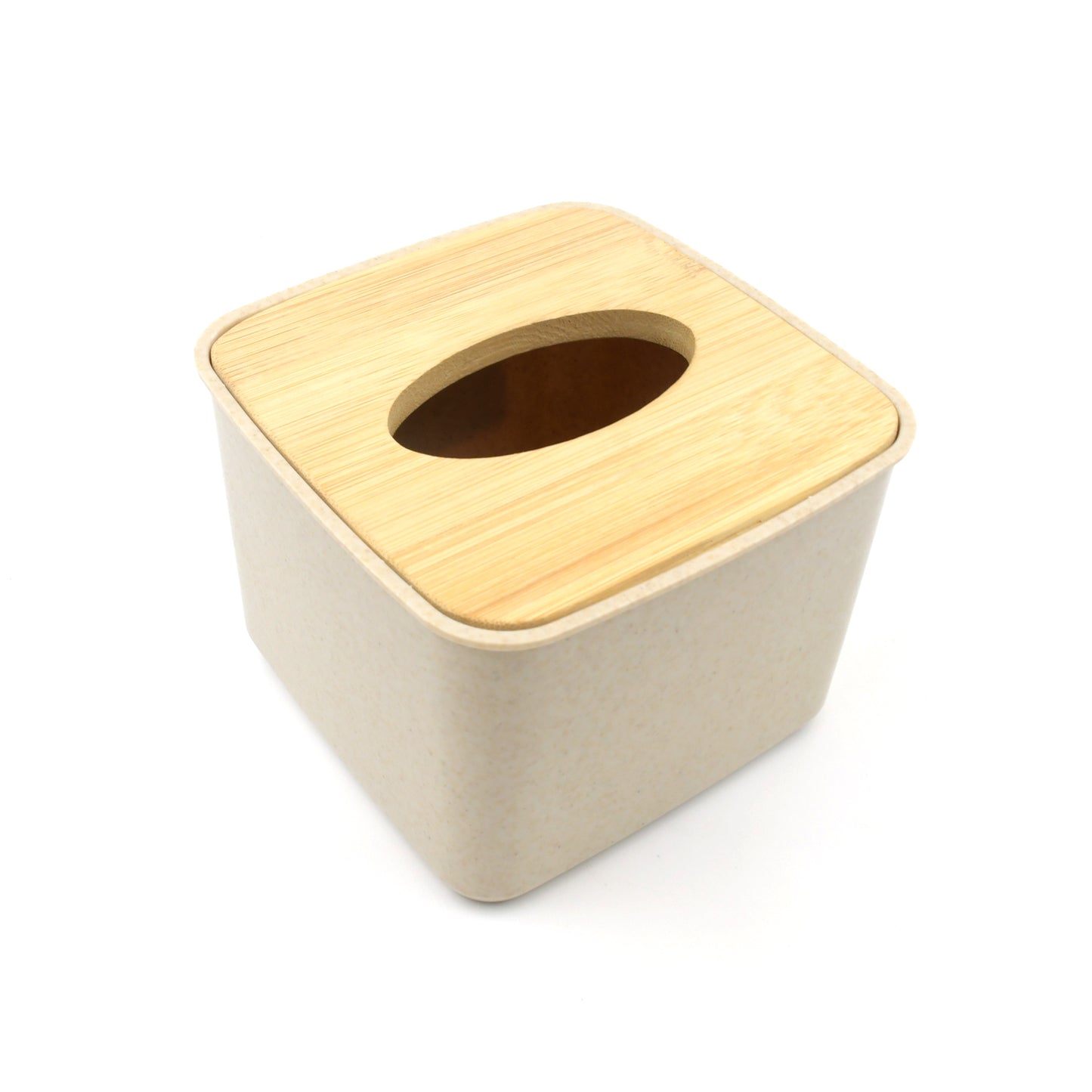 8846 Tissue Box Desktop Stand Bamboo Tissue Cover Box Rectangular Paper Towel Holder Removable Tissue Dispenser For Bathroom Vanity Countertop Bedroom Car Holder Paper Towels Dispenser (1 Pc )