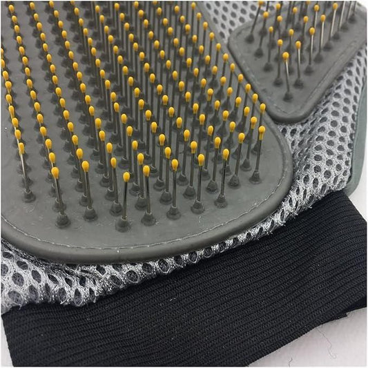Stainless Steel Pet Grooming Glove – Gentle Deshedding Brush