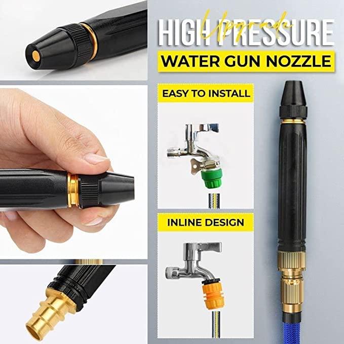 Portable High-Pressure Water Nozzle – Black