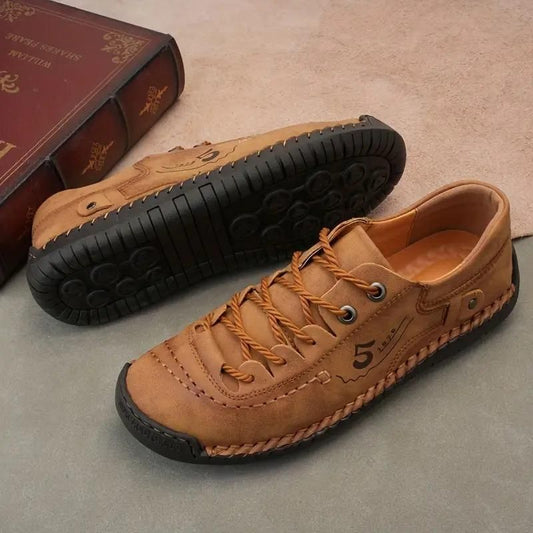 Men’s Lightweight Casual Leather Tan Shoes