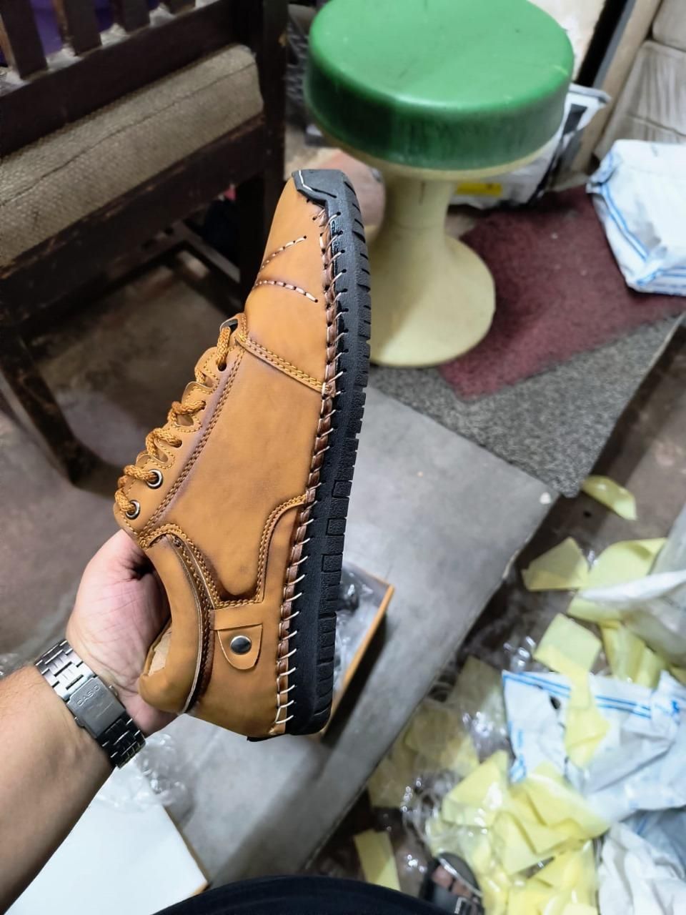 FairDealWorldShop Men's Casual Leather Tan Shoes Lightweight