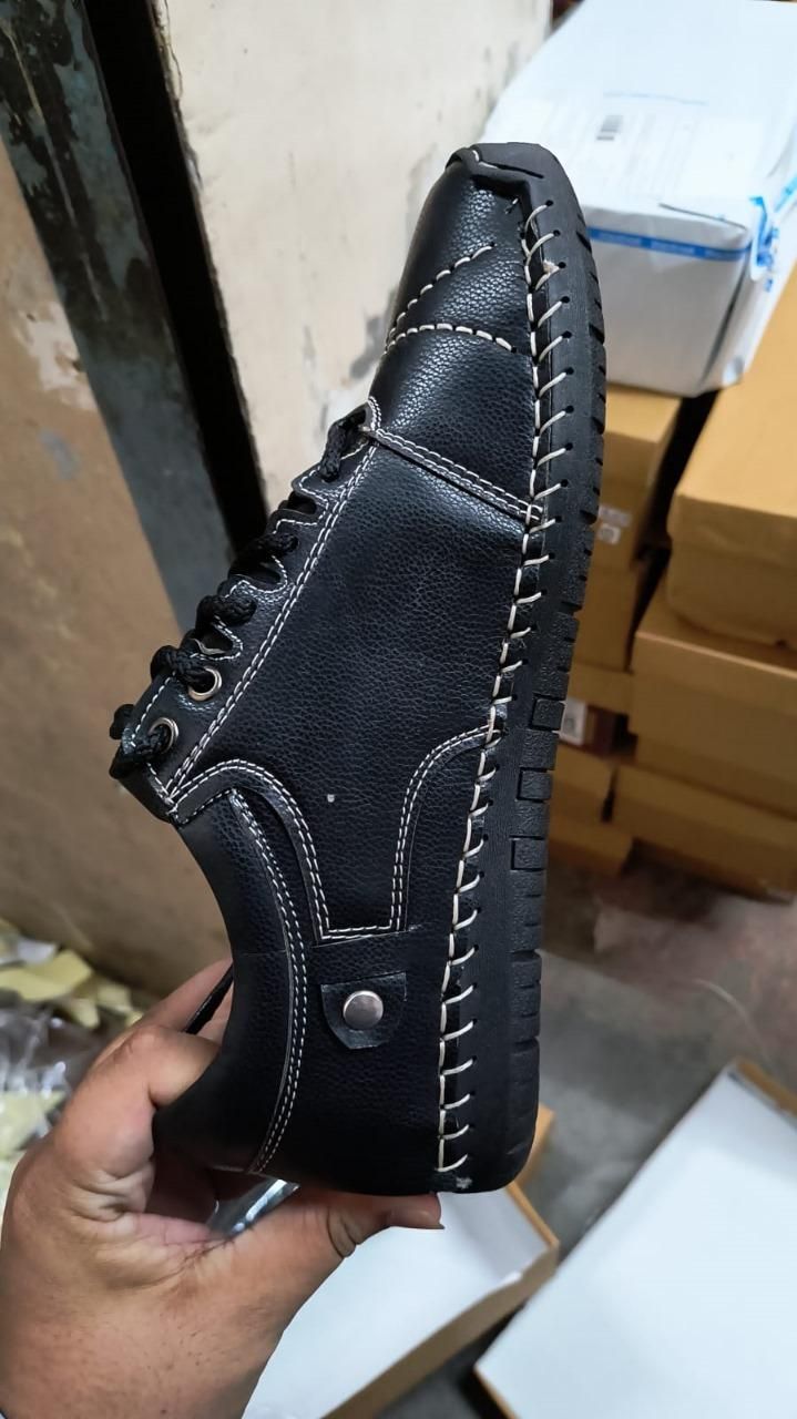 FairDealWorldShop Men's Casual Leather Black Shoes Lightweight