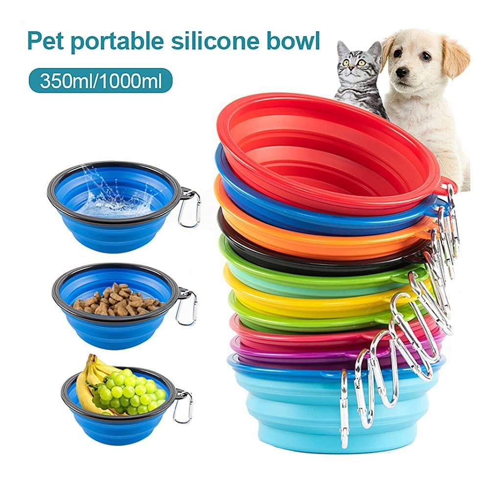 Foldable Silicone Pet Feeding Bowl for Travel