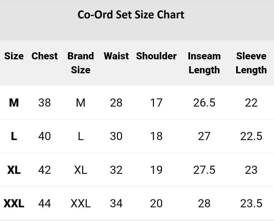 FairDealWorldShop Men's Crinkled Co-Ord Set Black