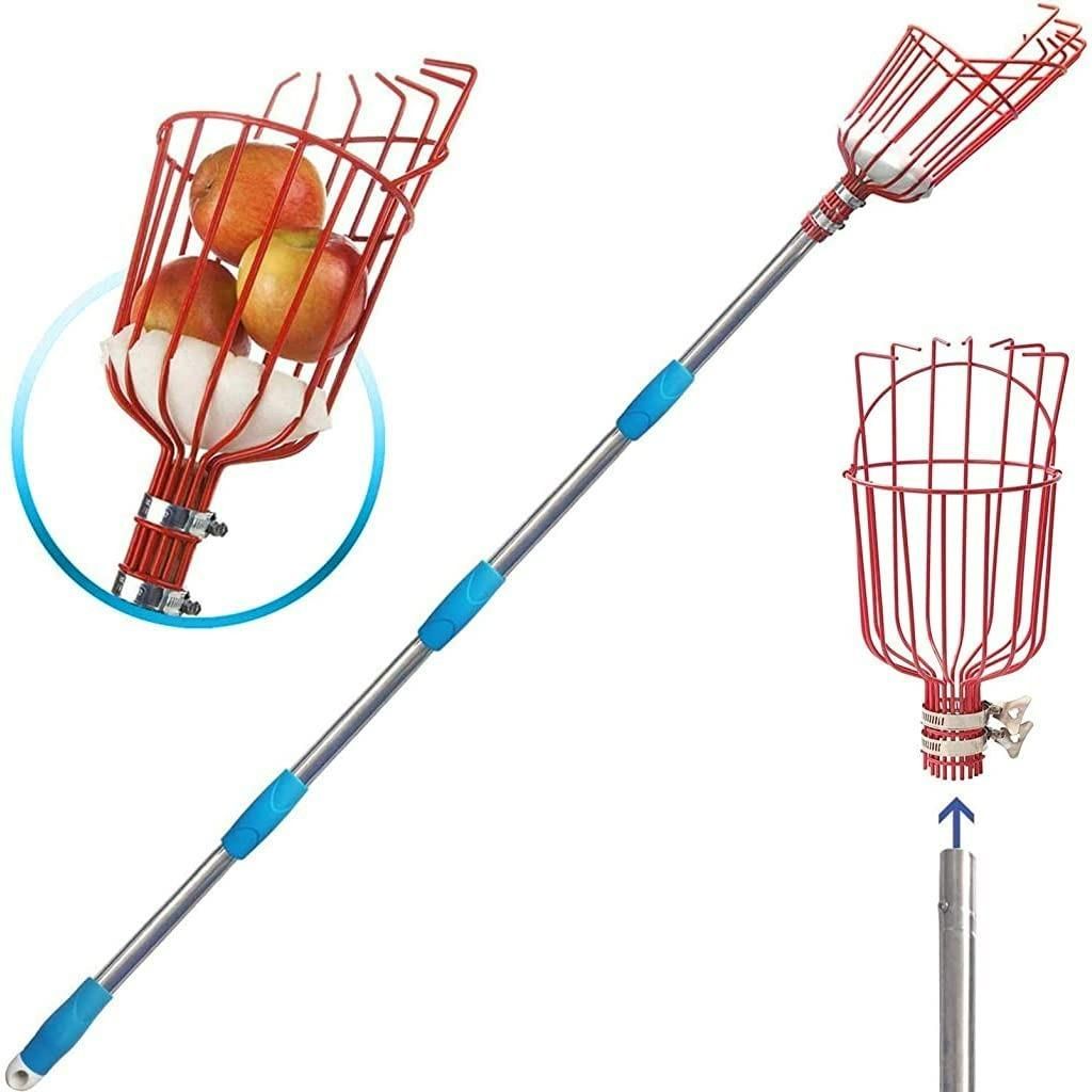 Fruit Picker Tool with Basket for Easy Harvesting