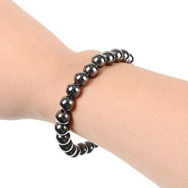 Natural Round Beads Magnetic Hematite Crystal Bracelet 8mm – Pack of 2