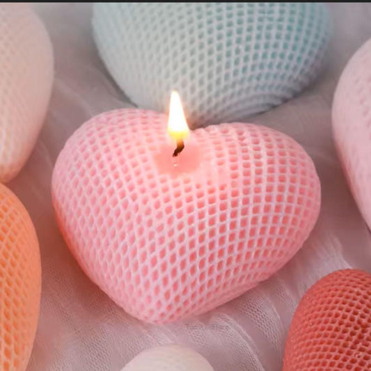 3D Heart-Shaped Scented Candle – Pack of 2