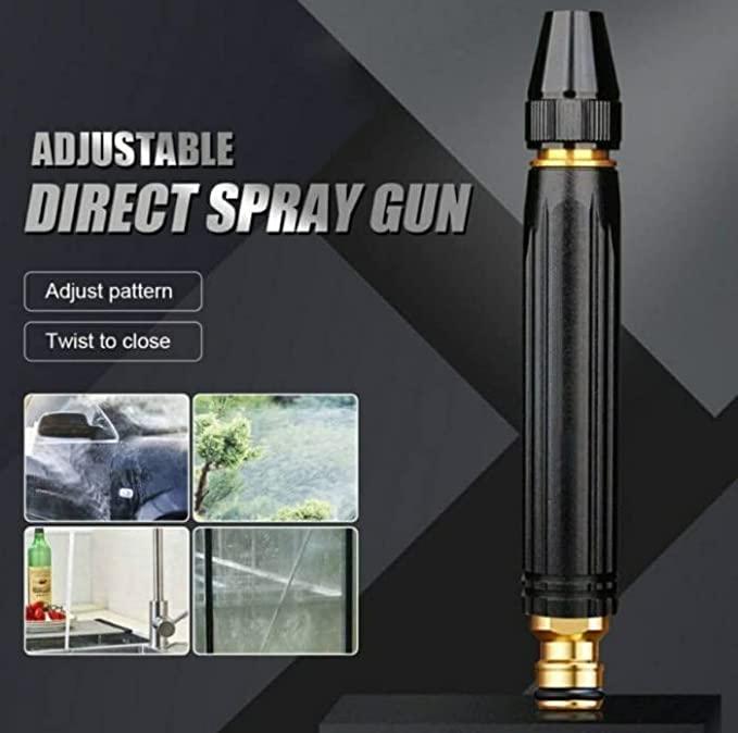 Portable High-Pressure Water Nozzle – Black