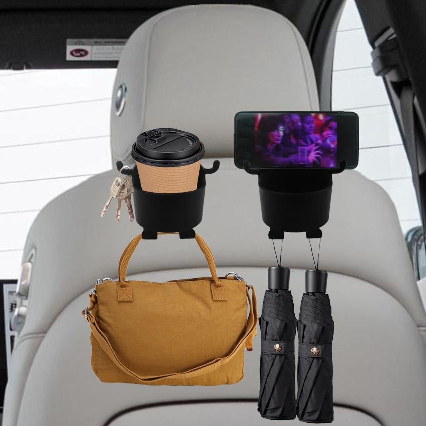 Hanging Storage Cup & Phone Holder - Pack of 2