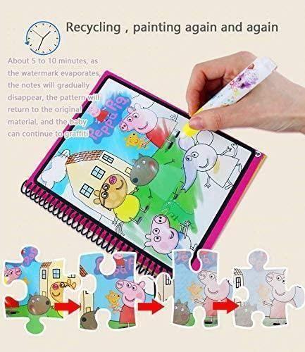 Reusable Water Painting Coloring Books for Kids - Pack of 6
