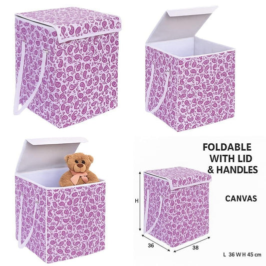 Foldable Laundry Basket and Storage Box – Pack of 2