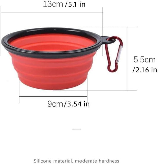 Foldable Silicone Pet Feeding Bowl for Travel