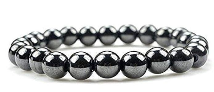 Natural Round Beads Magnetic Hematite Crystal Bracelet 8mm – Pack of 2