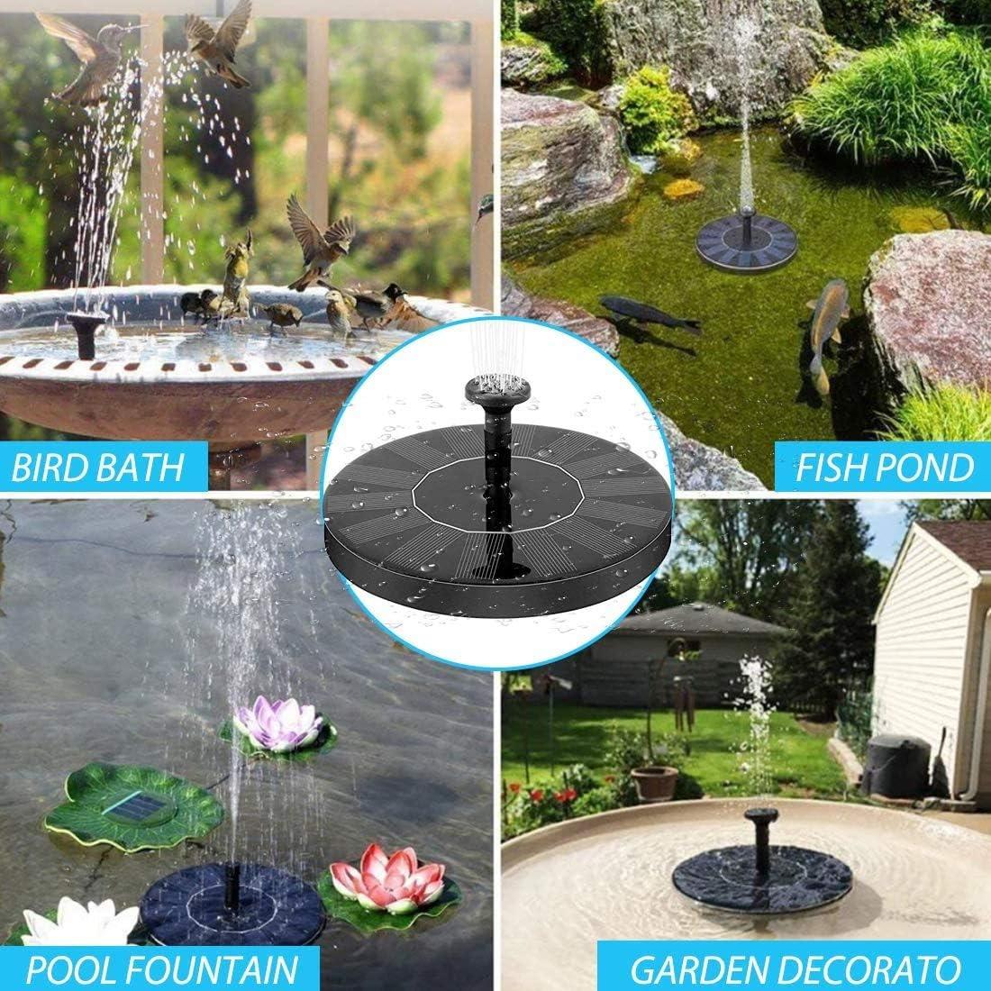 Solar Powered Floating Fountain Water Pump for Pools & Gardens