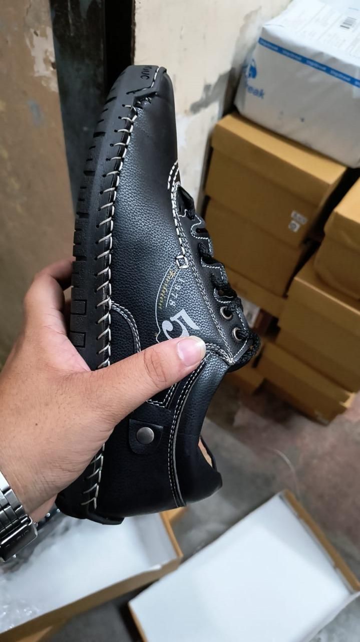 FairDealWorldShop Men's Casual Leather Black Shoes Lightweight