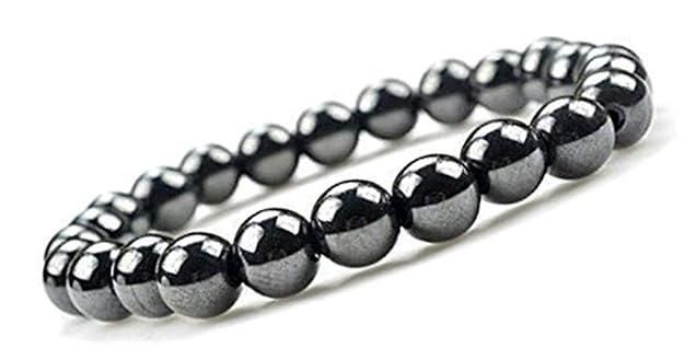 Natural Round Beads Magnetic Hematite Crystal Bracelet 8mm – Pack of 2
