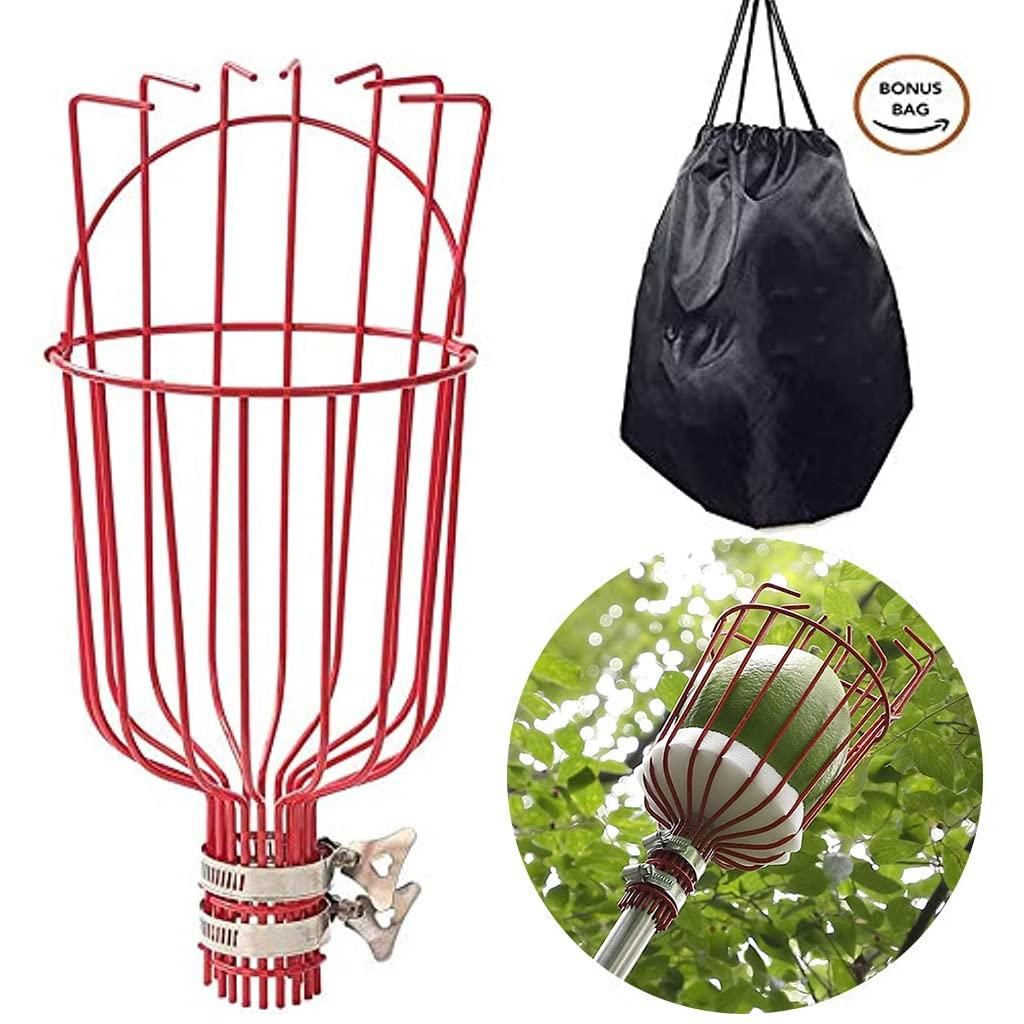 Fruit Picker Tool with Basket for Easy Harvesting