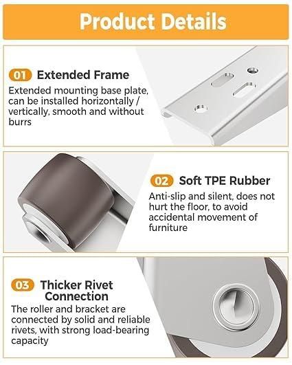 Set of 4 Small Caster Wheels