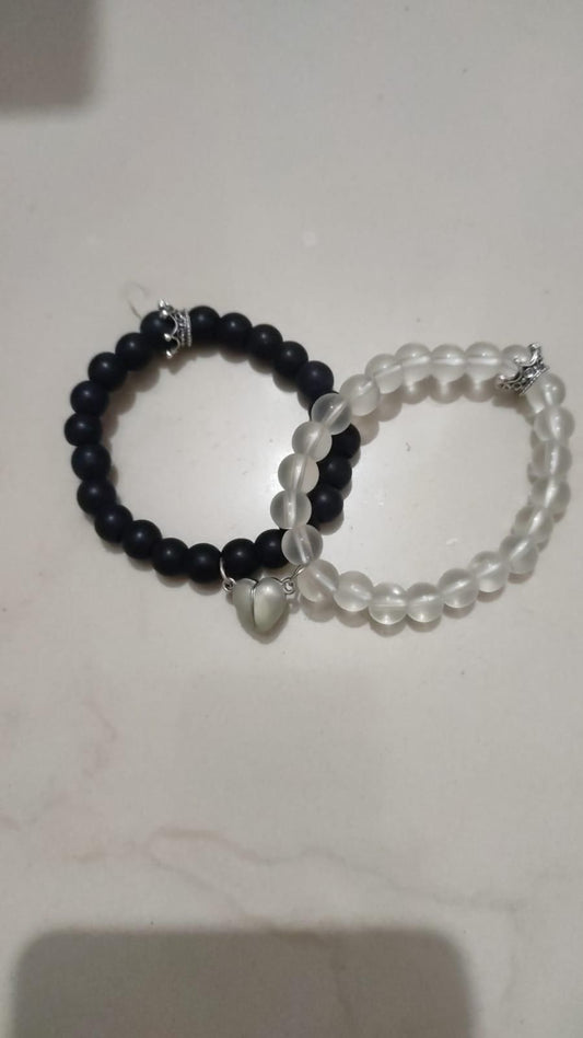 Glow in the Dark Lover Bracelets and BFF Bracelets – 2 Pieces