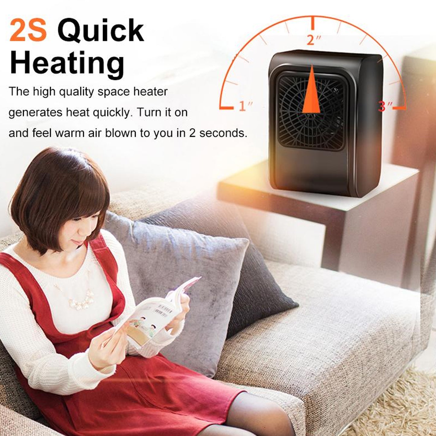 6683 Room Heater 220v Brown Box Heater For Office Bedroom Use Heater