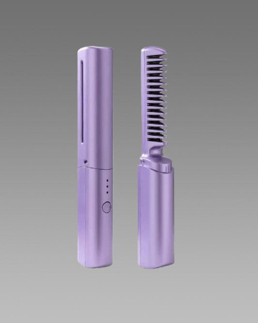 FairDealWorldShop Meneflix Portable Mini Hair Straightener Cordless Rechargeable Mini Adjustable Hair Straightener Hot Comb