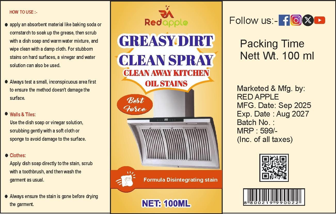 Grease & Dirt Cleaning Spray - 100ml