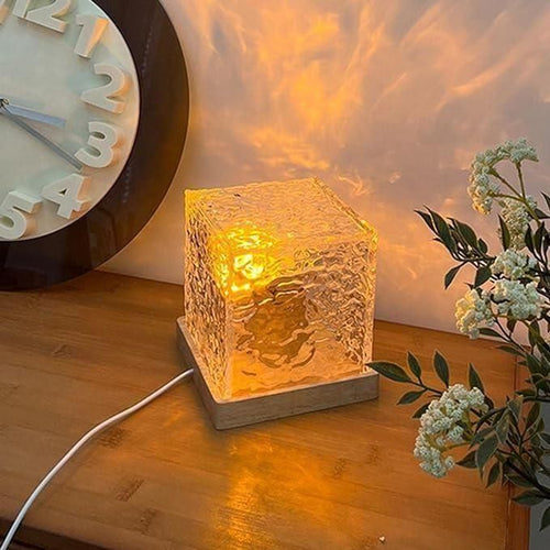 Water Ripple Night Lamp – Rotating Aura Light