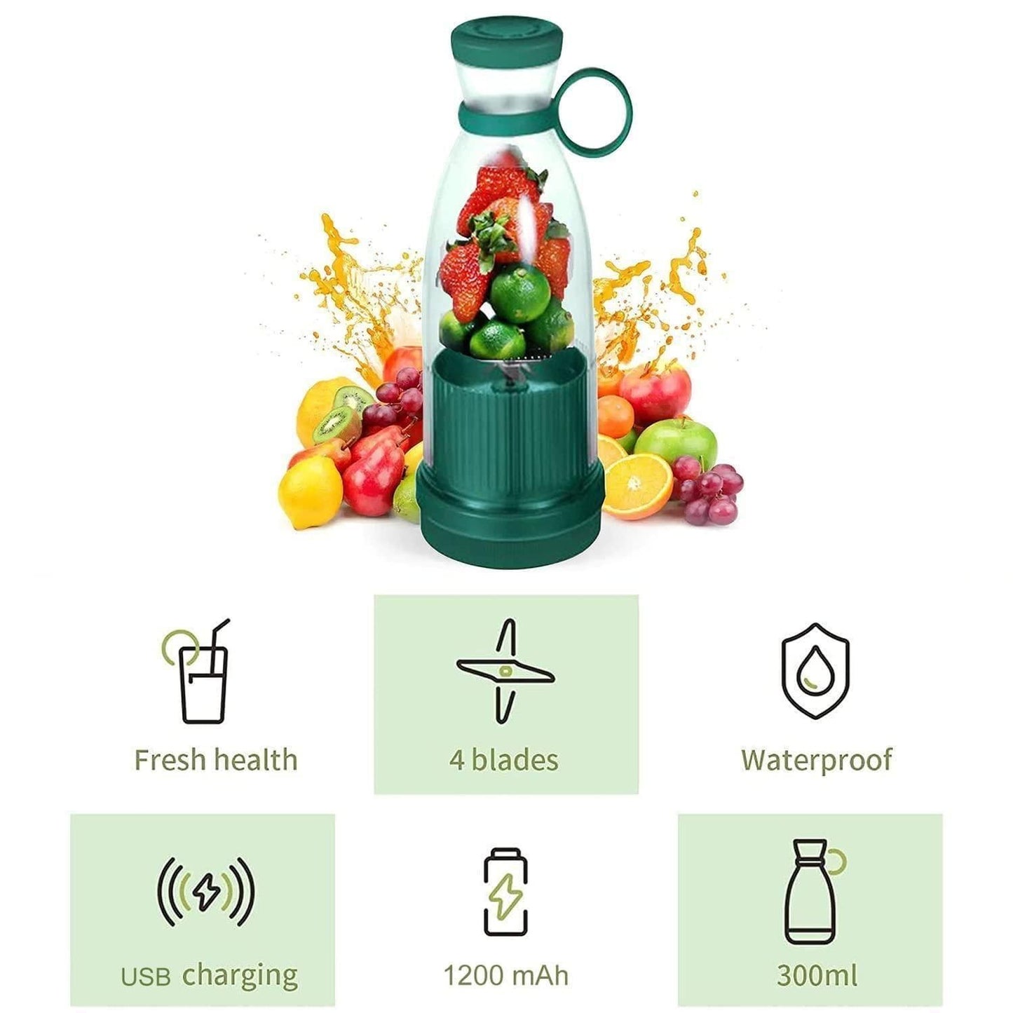 Portable Mini Electric Juicer Bottle with USB