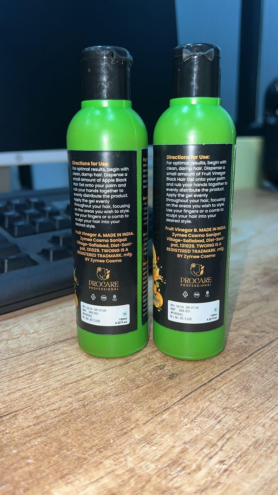 Fruit Vinegar Gel Hair Color 125ml - Pack of 2