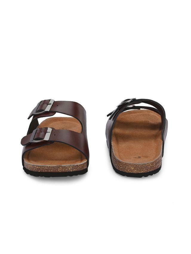 FairDealWorldShop Mens Arizona Brown Leather Slippers