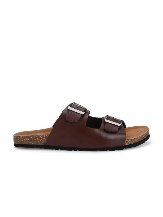 FairDealWorldShop Mens Arizona Brown Leather Slippers