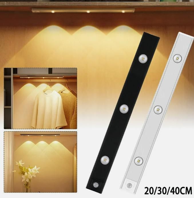 LED PIR Motion Sensor Cabinet Light with USB Rechargeable Battery