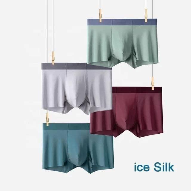 FairDealWorldShop Men's Ice Silk Briefs Boxers (Pack of 3)