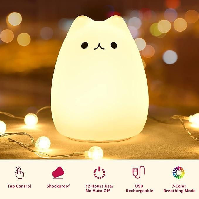 Little Cat-Shaped Silicone Light