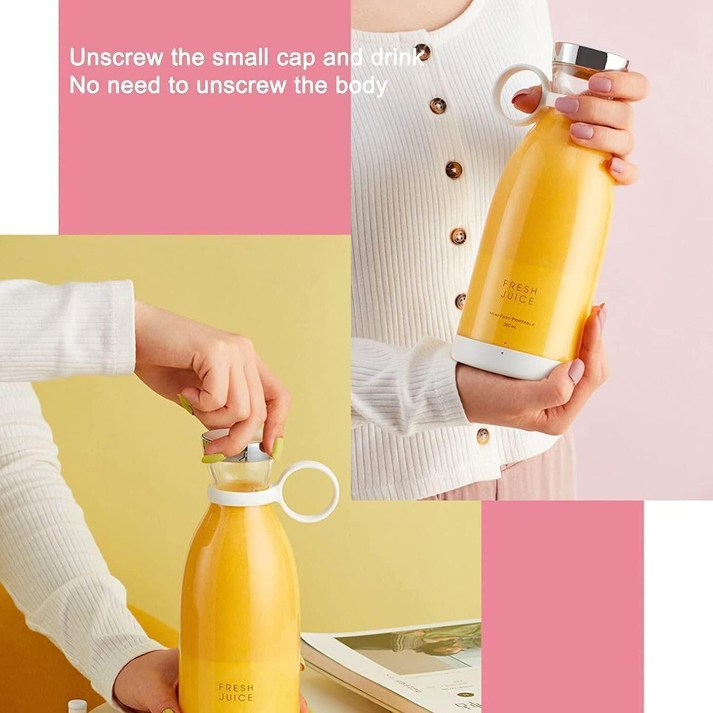 Portable Mini Electric Juicer Bottle with USB