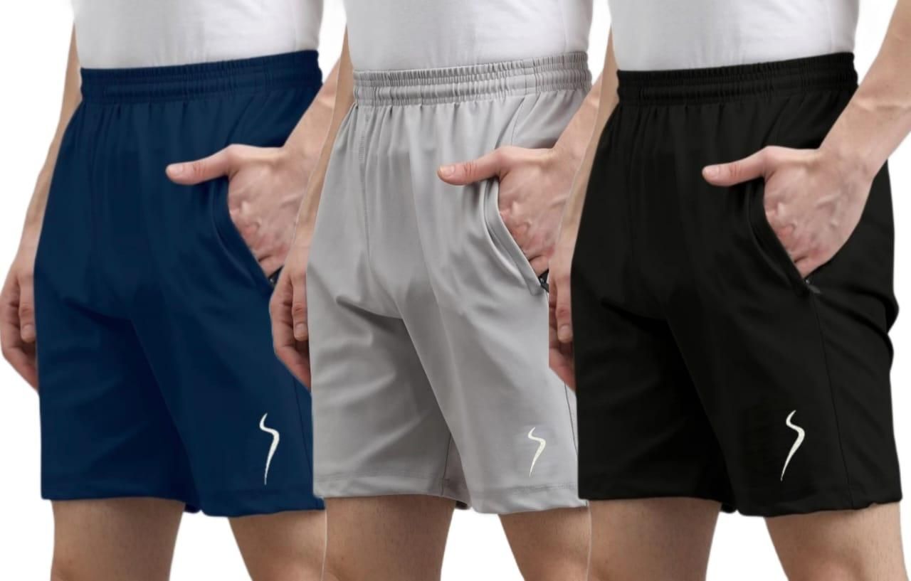 FairDealWorldShop Combo of 3 Men's Cotton Polyester Shorts