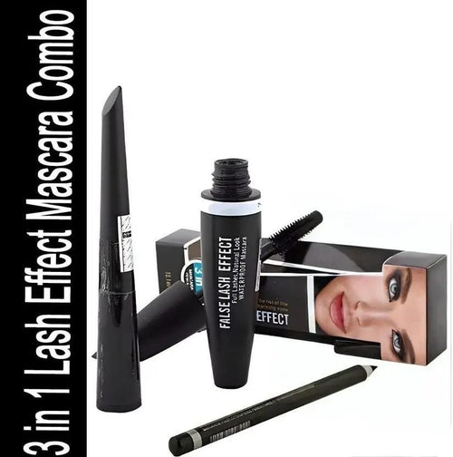 FairDealWorldShop Waterproof Long Lasting 3 in 1 Mascara Eye Liner