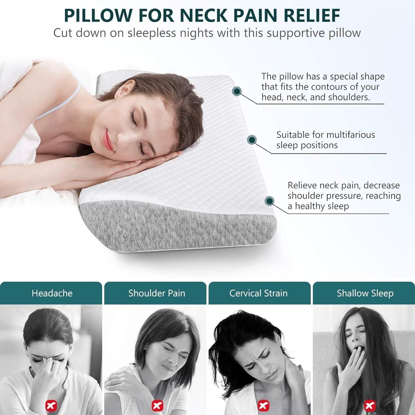 Foam Neck Pain Relief Pillow