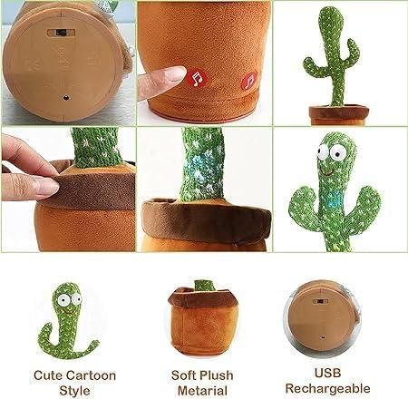 Dancing LED Cactus Toy for Kids