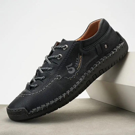 FairDealWorldShop Men's Casual Leather Black Shoes Lightweight