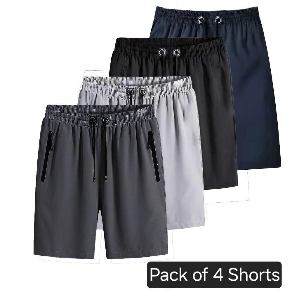 FairDealWorldShop Combo of 4 Men's Stretchable Cotton Shorts