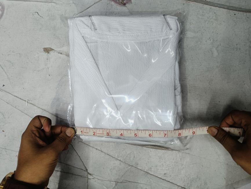 FairDealWorldShop Men's Crinkled Co-Ord Set White