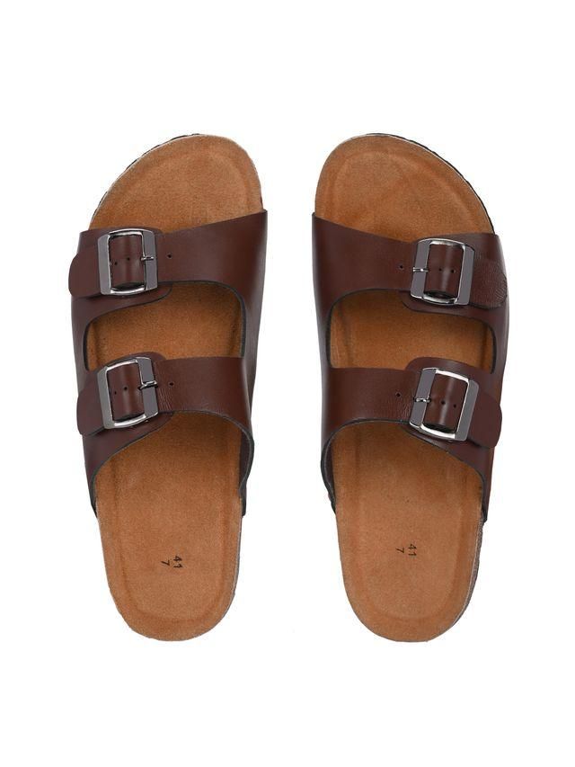 FairDealWorldShop Mens Arizona Brown Leather Slippers