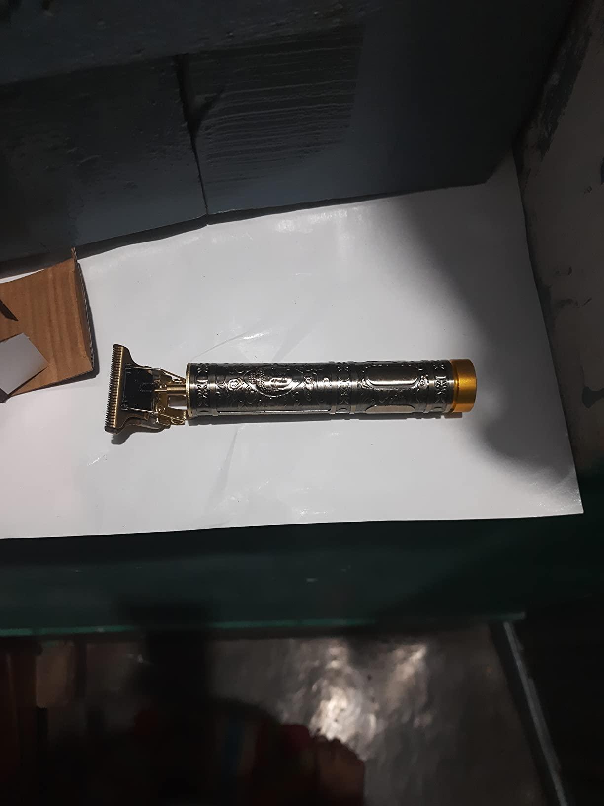 Hair Trimmer for Men Buddha Style – Adjustable Blade Professional Clipper (Golden)