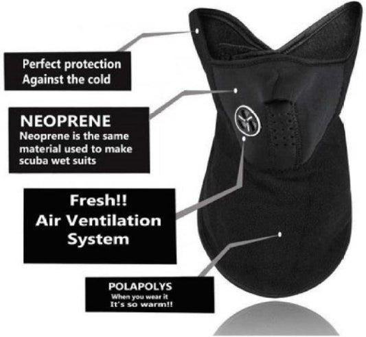 FairDealWorldShop Men Soft Neoprance Fabric Reusable Motorcycle Riding Face Cover Skin protection Balaclava Mask for Bikers UV Anti Dust Neck gaiter For Sports outdoor activity Pack of 1 Neoprance Mask