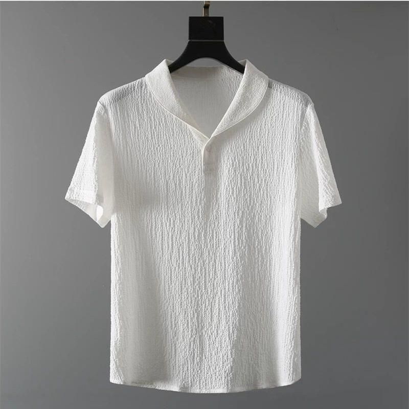 FairDealWorldShop Men's Crinkled Co-Ord Set White