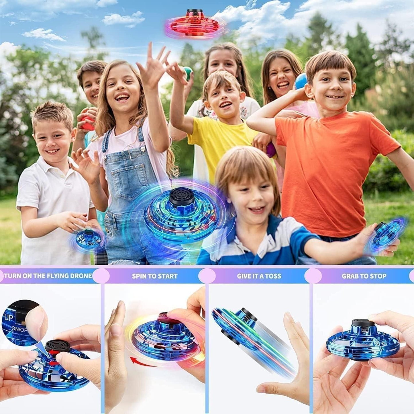 Magic Flying Orb Spinner Outdoor Toy – Assorted Colors